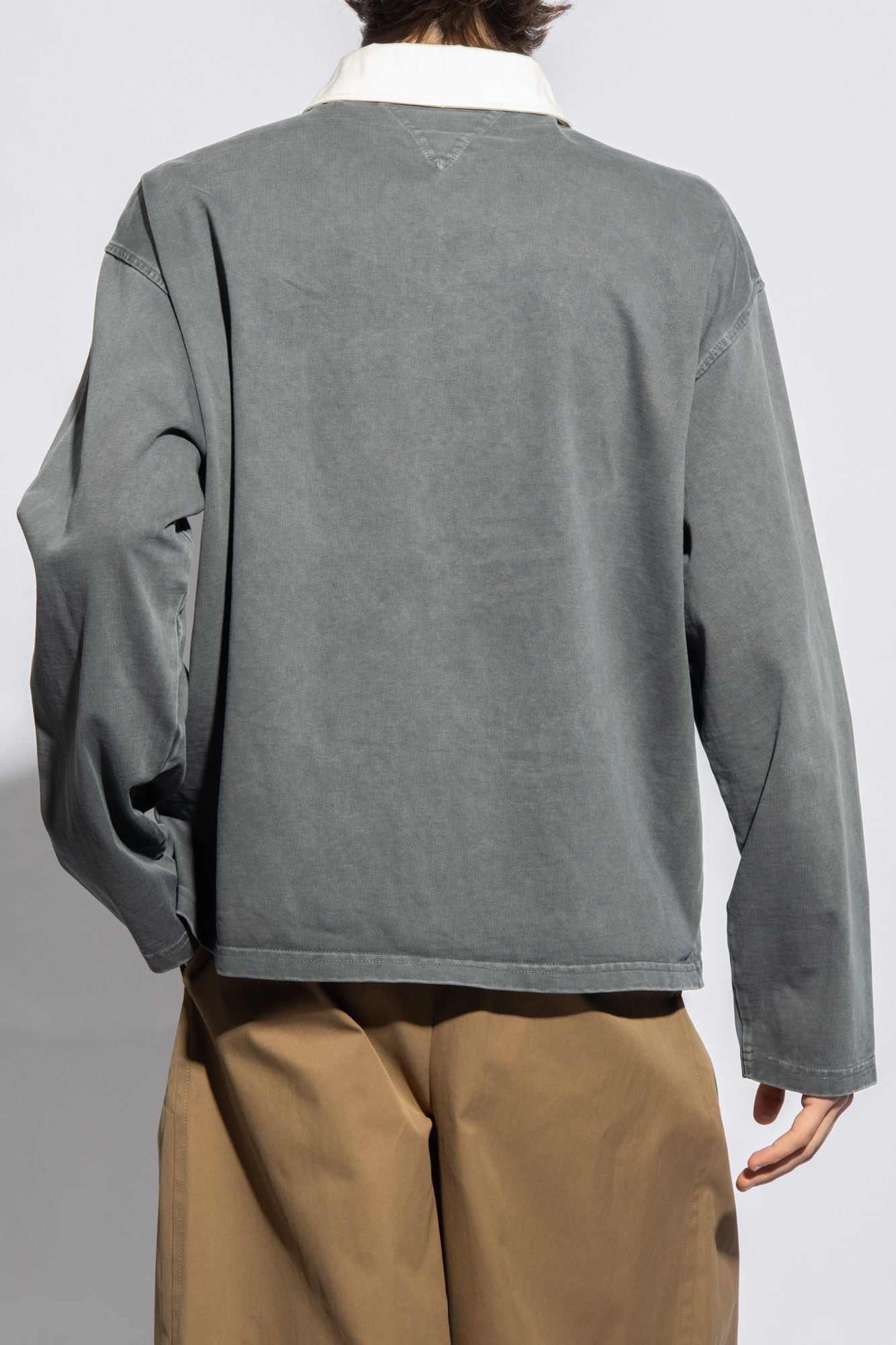 Grey Polo shirt with long sleeves Bottega Veneta